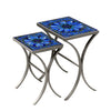 Bella Bloom Nesting Table Set Pewter Frame
