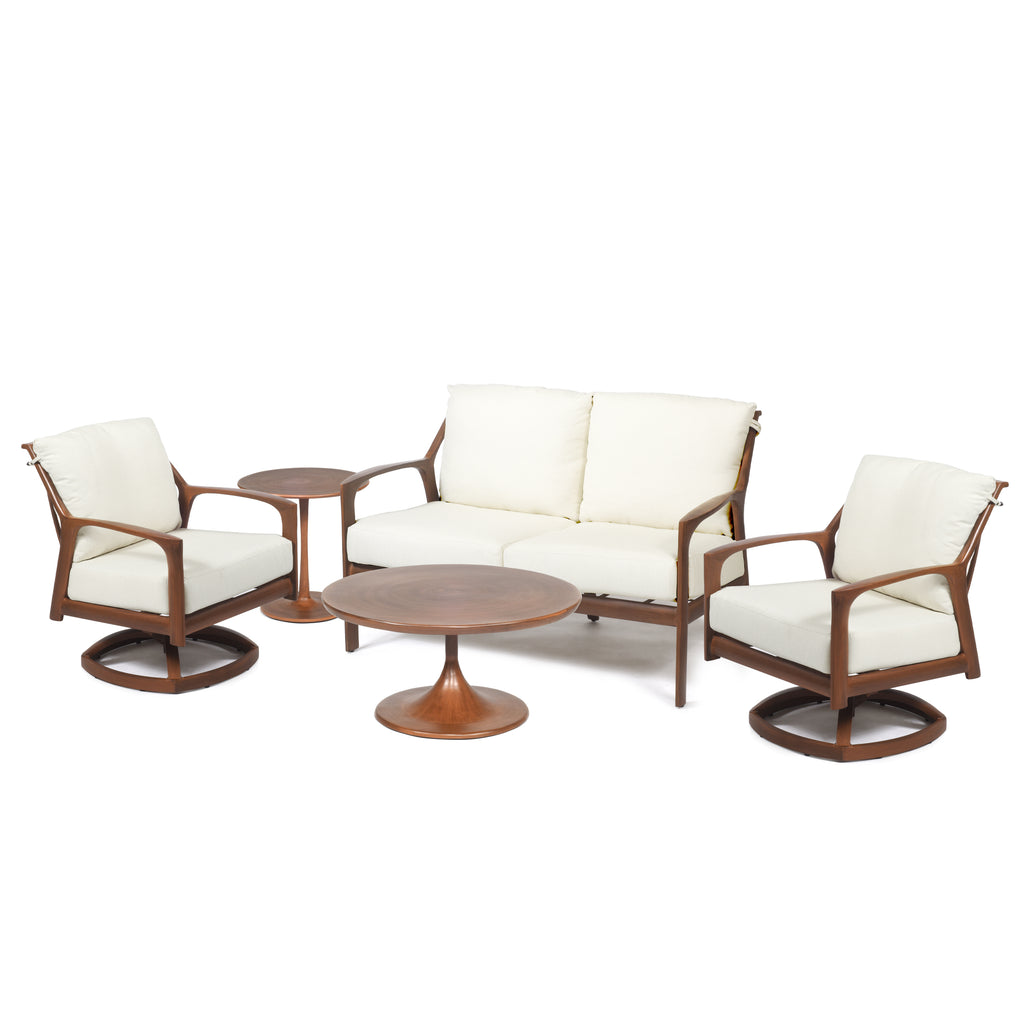 Berkeley 5 Piece Loveseat Swivel Rocker Set