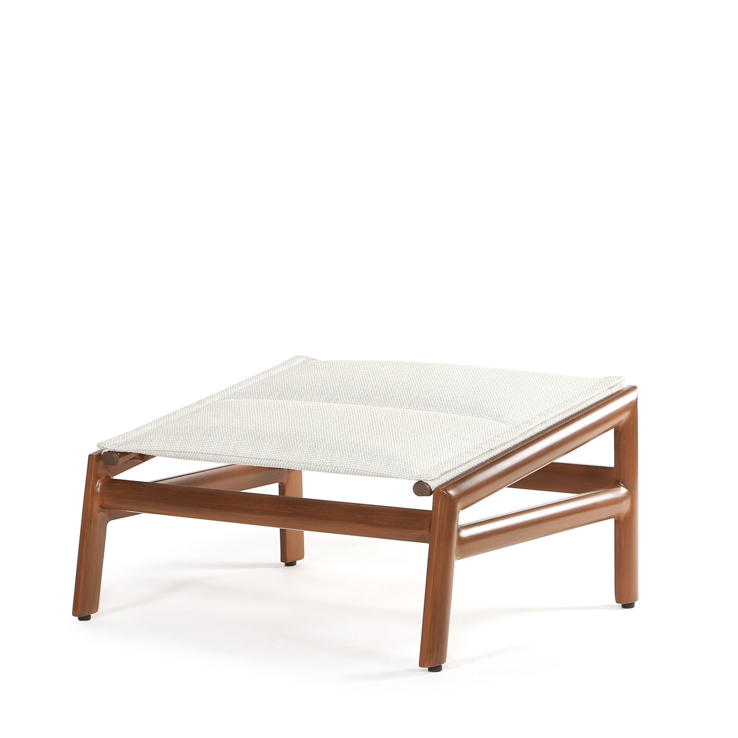 Berkeley Padded Sling Ottoman wiith Brushed Pecan finish, image 1