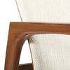 Berkeley Sling Dining Chair with Brushed Pecan finish and Site Linen fabric