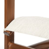 Berkeley Sling Swivel Rocker Dining Chair with Brushed Pecan finish and Site Linen fabric