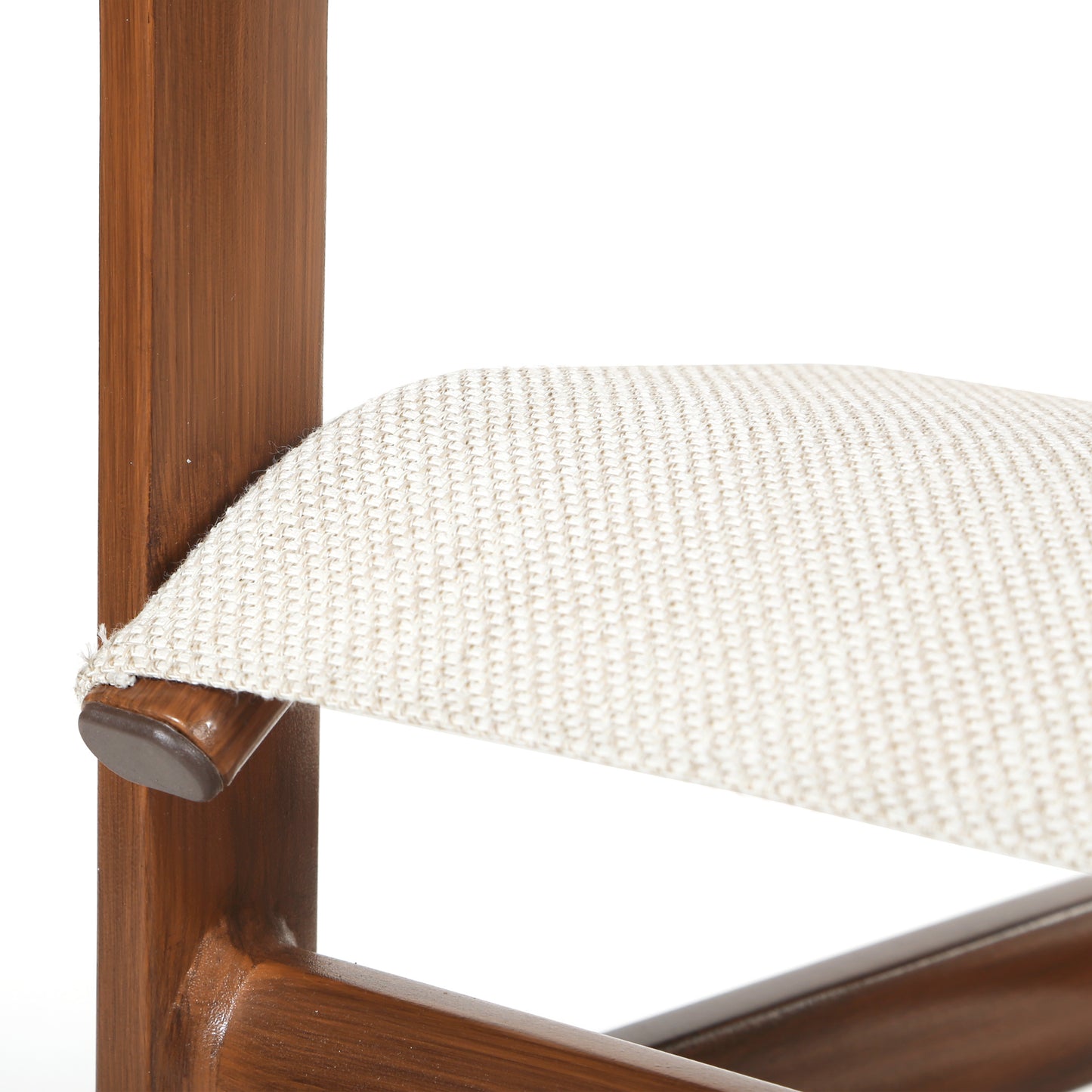 Berkeley Sling Swivel Rocker Dining Chair with Brushed Pecan finish and Site Linen fabric, image 3