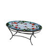 Blue Sky Hummingbird Oval Coffee Table Black Frame
