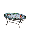 Blue Sky Hummingbird Oval Coffee Table Espresso Frame