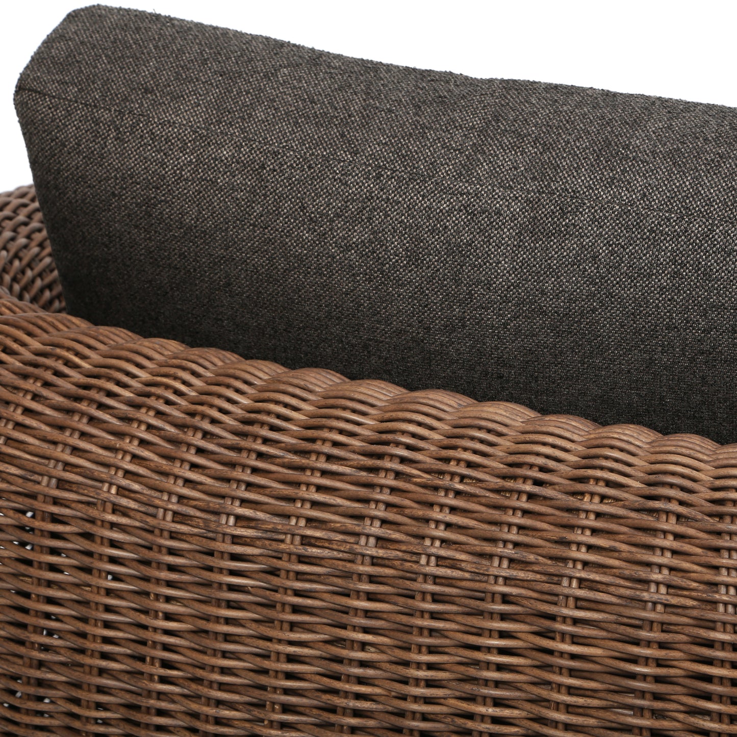Boulevard Club Chair Hazel Weave Nurture Charcoal Cushions Detail, image 2