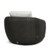 Boulevard Club Swivel Glider Coal Weave Crosshatch Vapor Cushions Back