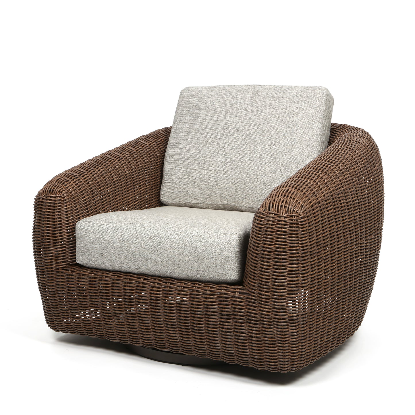 Boulevard Club Swivel Glider Hazel Weave Crosshatch Vapor Cushions, image 9