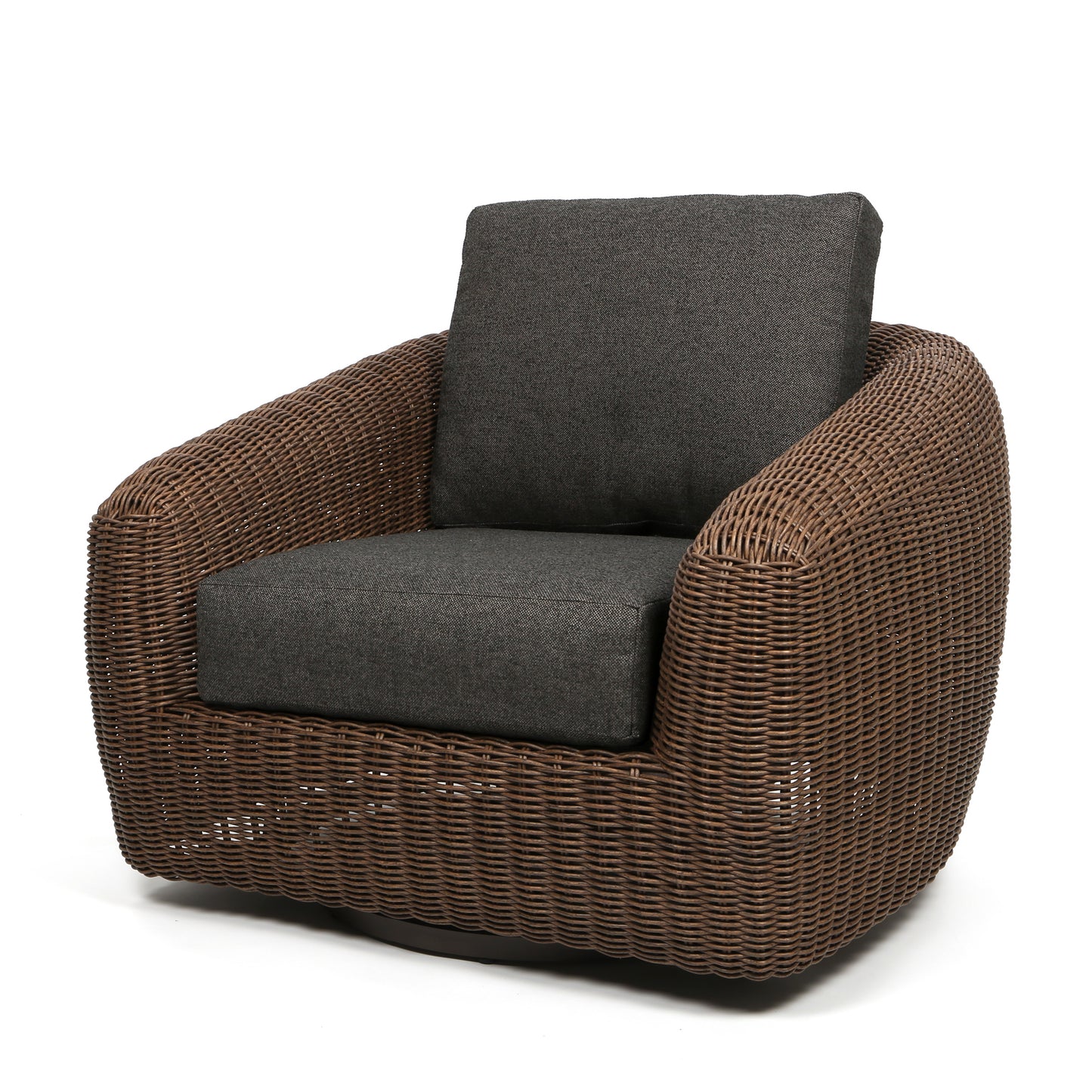 Boulevard Club Swivel Glider Hazel Weave Nurture Charcoal Cushions, image 10