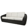 Boulevard Sofa Coal Weave Crosshatch Vapor Cushions