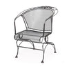 Briarwood Barrel Back Coil Spring Chair Burnished Chrome Finish
