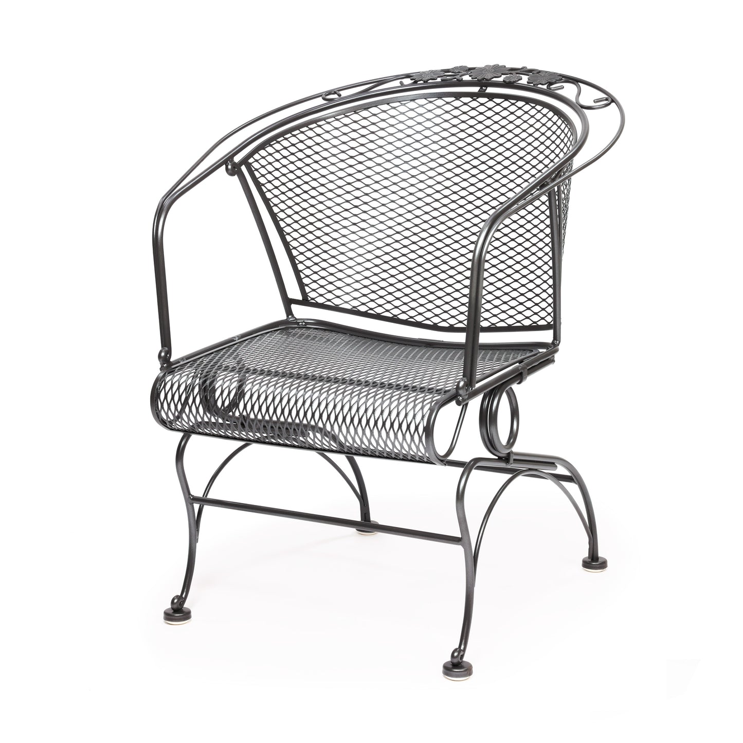 Briarwood Barrel Back Coil Spring Chair Burnished Chrome Finish, image 24