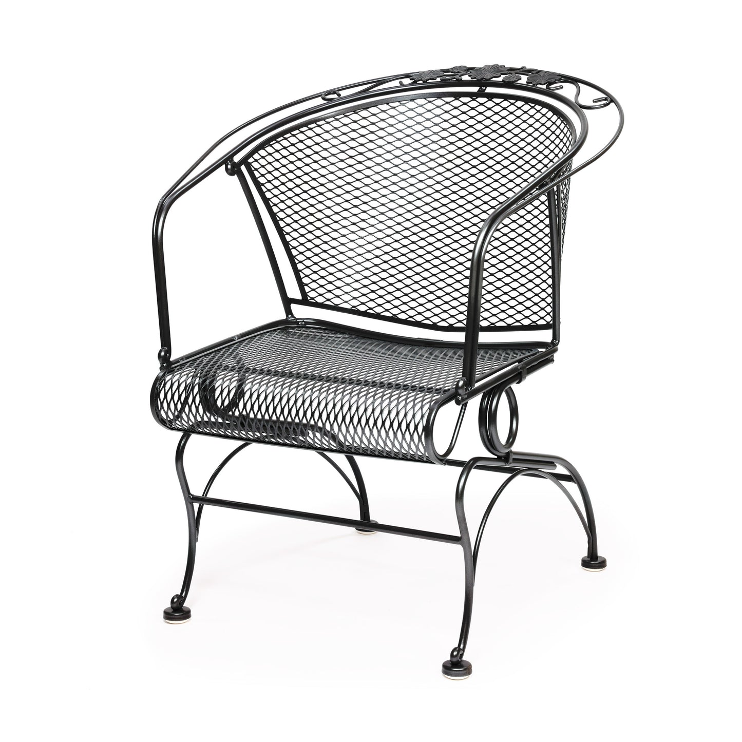 Briarwood Barrel Back Coil Spring Chair Satin Black Finish, image 10