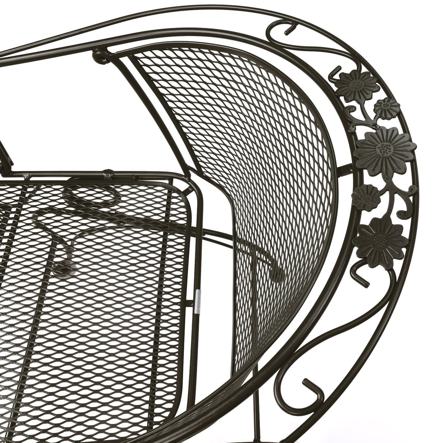 Briarwood Barrel Chair Aztec Bronze Finish Detail, image 3