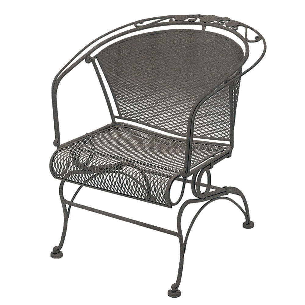 Briarwood Barrel Back Coil Spring Chair by Woodard | Wrought Iron Club ...