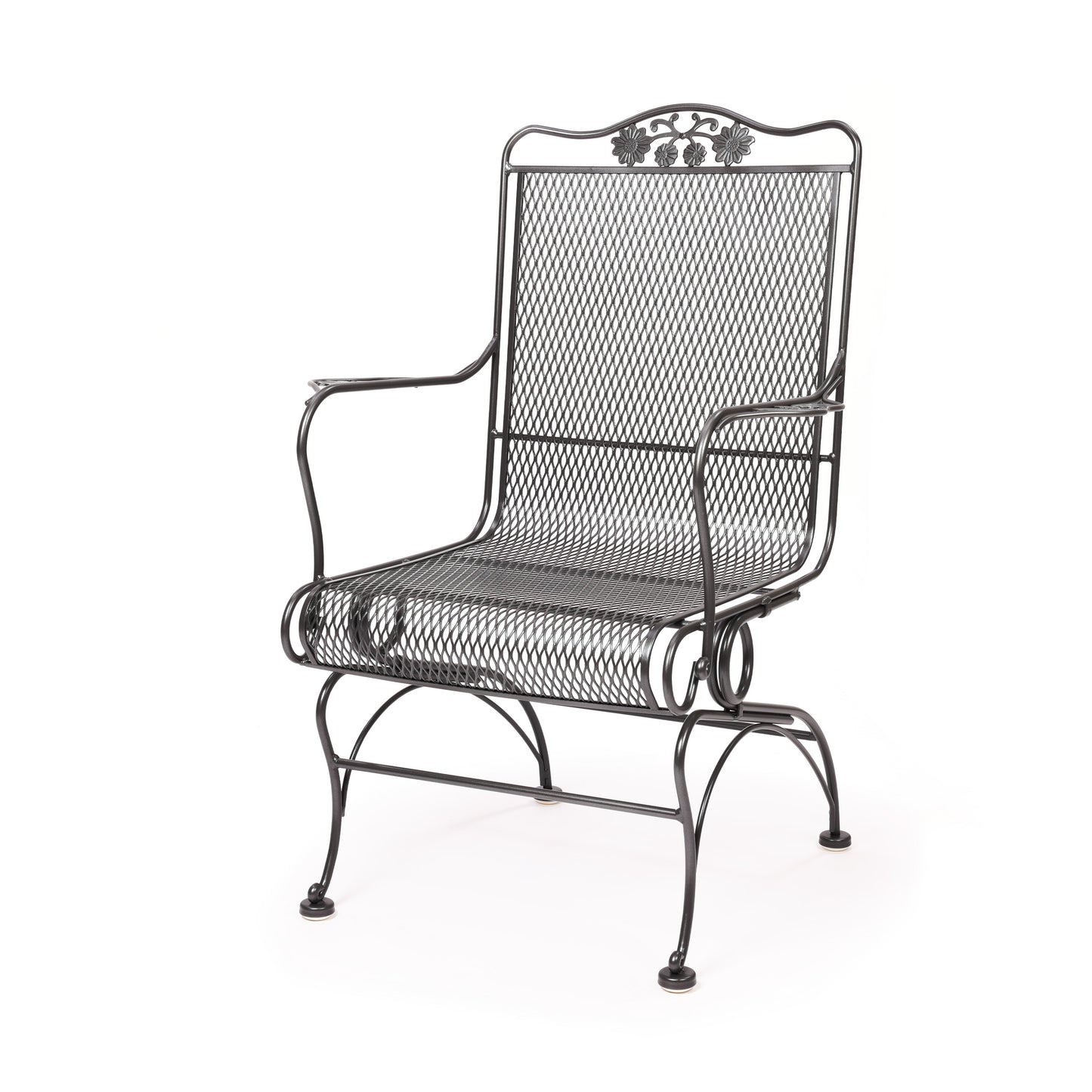 Briarwood High Back Coil Spring Chair Burnished Chrome Finish, image 24