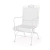Briarwood High Back Coil Spring Chair Weathered White Finish
