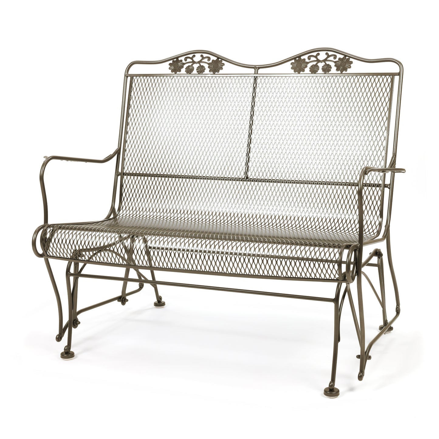 Briarwood High Back Gliding Love Seat Aged Teak Finish, image 20