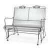 Briarwood High Back Gliding Love Seat Glimmer Gray Finish