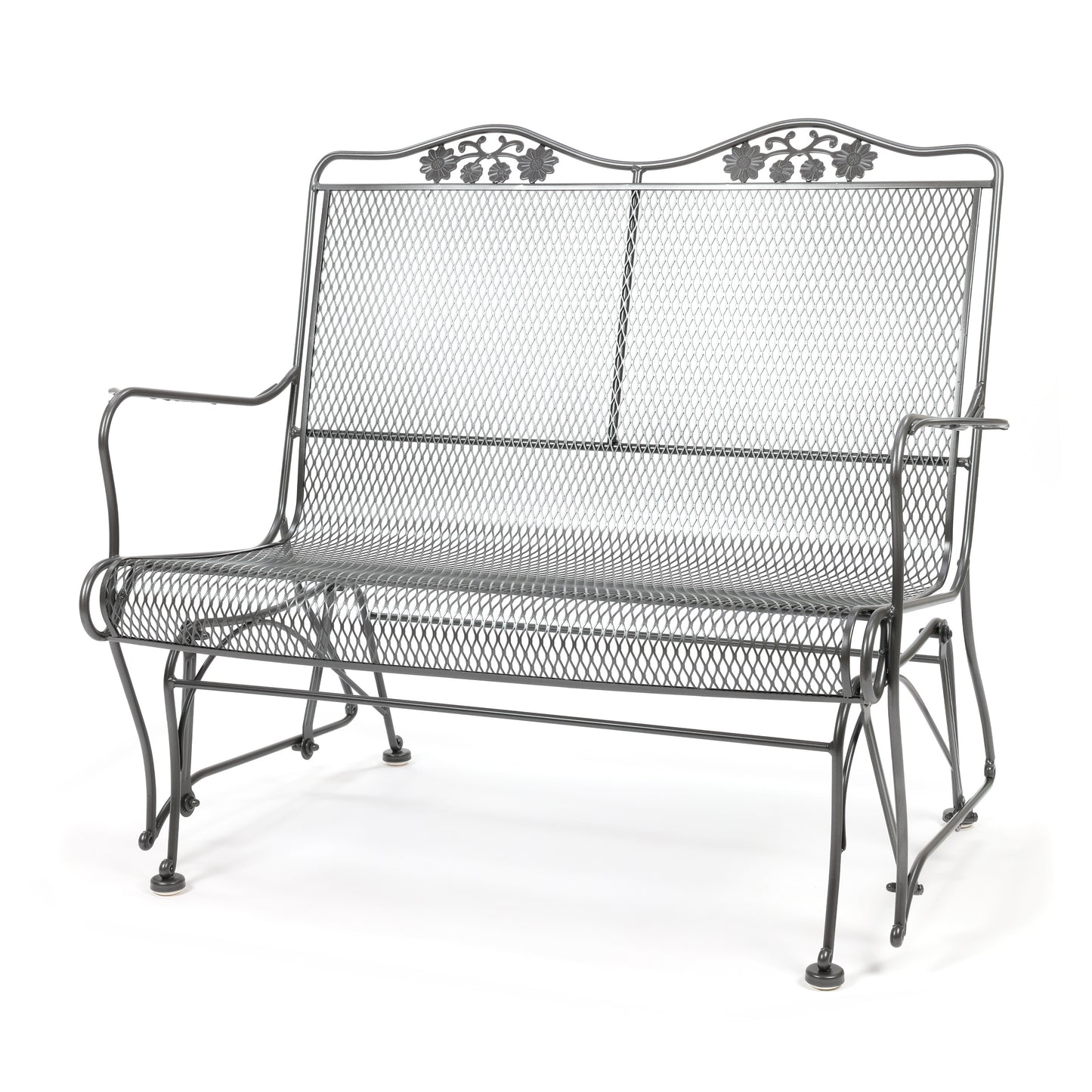 Briarwood High Back Gliding Love Seat Glimmer Gray Finish, image 14