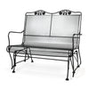 Briarwood High Back Gliding Love Seat Satin Black Finish