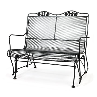 
                  Briarwood High Back Gliding Love Seat Satin Black Finish - Image 18
                