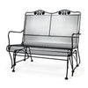 Briarwood High Back Gliding Love Seat Textured Black Finish