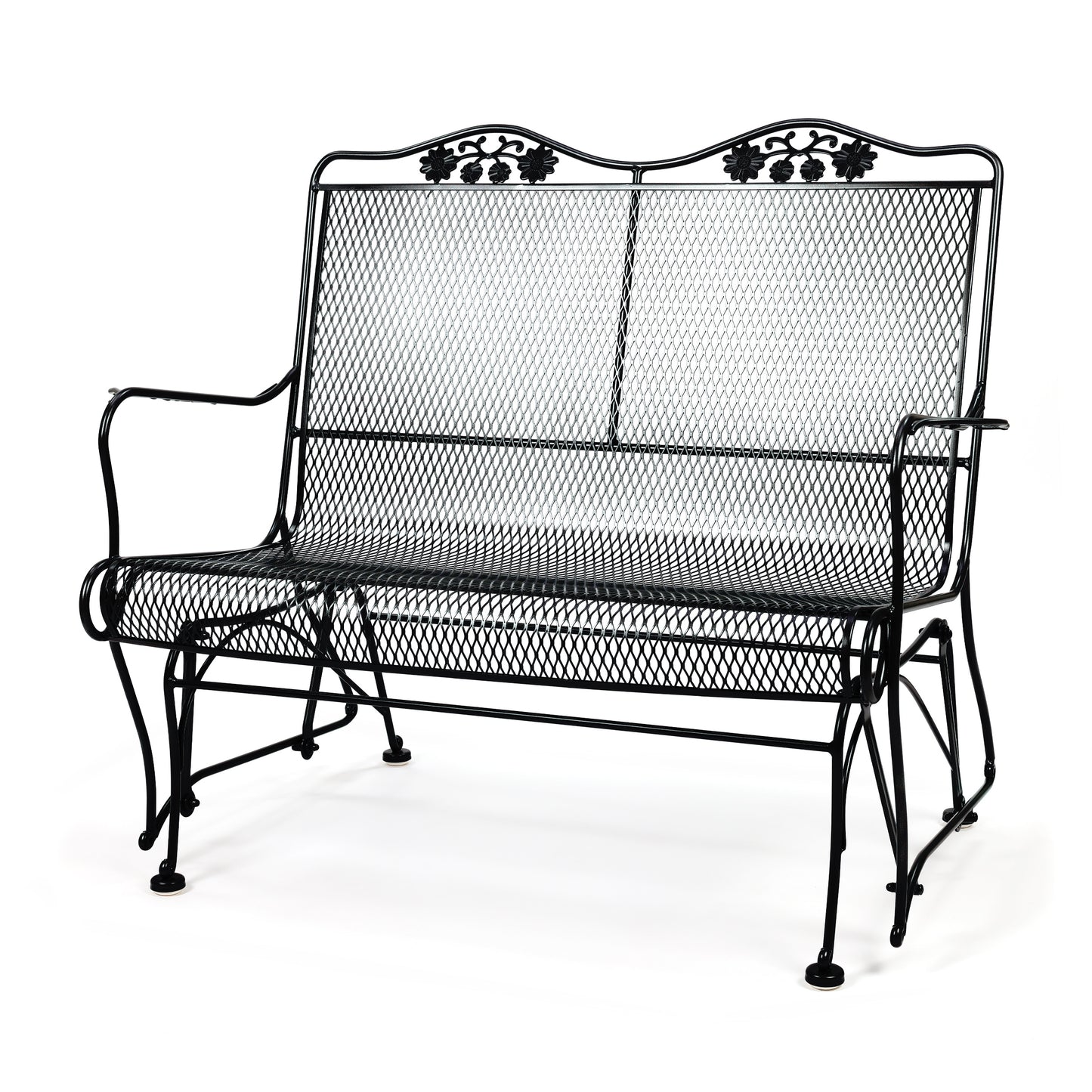 Briarwood High Back Gliding Love Seat Textured Black Finish, image 9