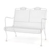 Briarwood High Back Loveseat Weathered White Finish