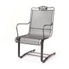 Briarwood High Back Spring Base Chair Burnished Chrome Finish