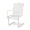 Briarwood High Back Spring Base Chair Weathered White Finish