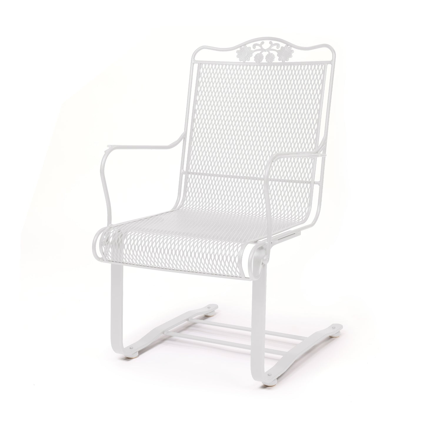 Briarwood High Back Spring Base Chair Weathered White Finish, image 27