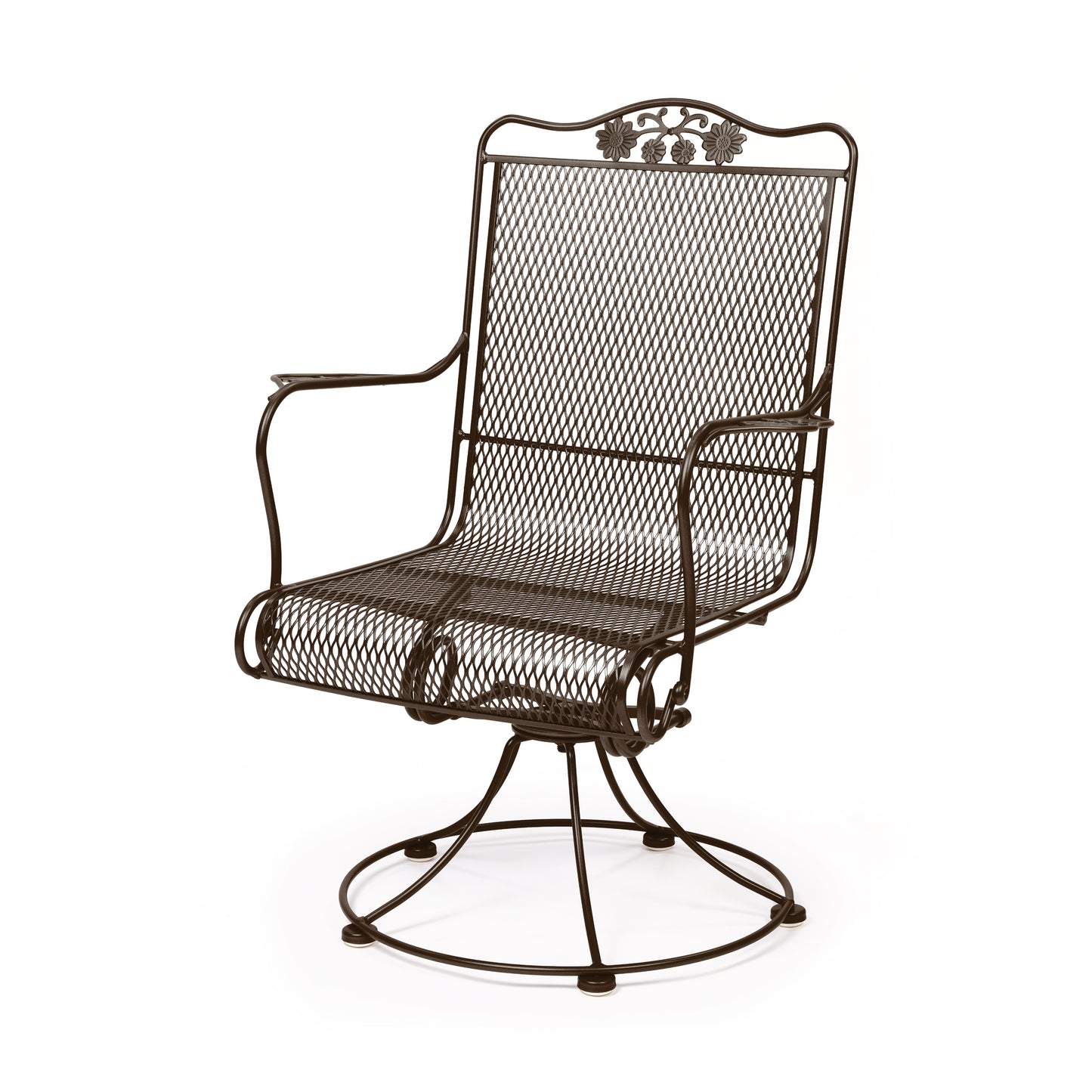 Briarwood High Back Swivel Rocker Chestnut Brown Finish, image 5