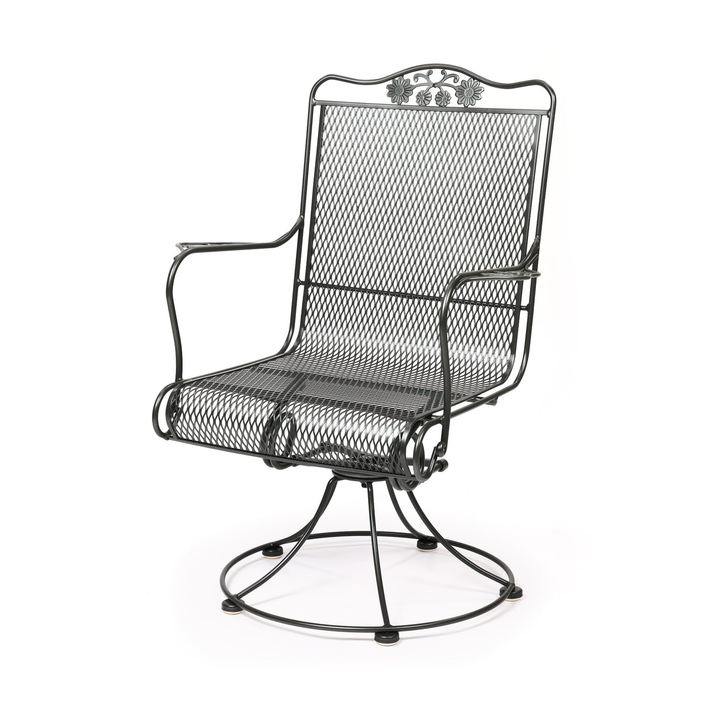 Briarwood High Back Swivel Rocker Pewter Finish, image 8