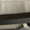 Brooklyn Sofa Michelangelo Silver Beige Fabric Weathered Charcoal Finish Detail