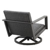 Canton Padded Swivel Rocker Club Chair Smoke Back