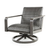 Canton Padded Swivel Rocker Club Chair Smoke