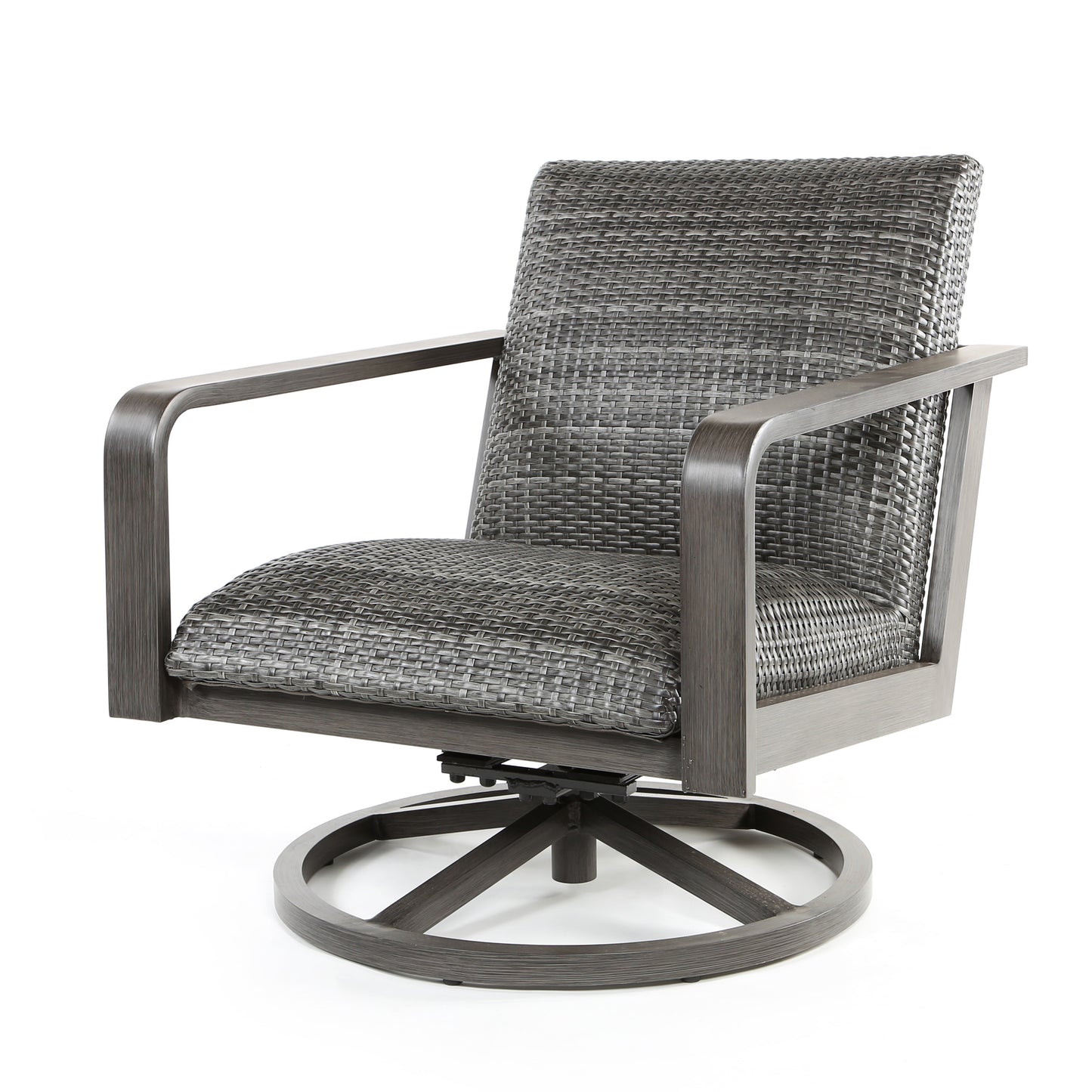 Canton Padded Swivel Rocker Club Chair Smoke, image 1