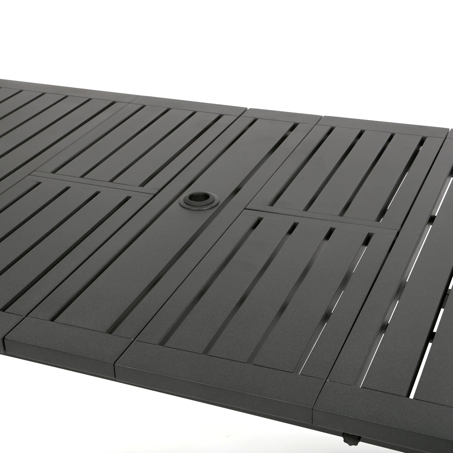 Carlisle 76 x 42 Extension Dining Table Alloy Finish Detail, image 3