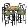 Carmel Hummingbird 42d Hight Dining w Milano Bar Chairs BK CIL