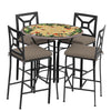 Carmel Hummingbird 42d Hight Dining w Milano Bar Chairs BK COCOA