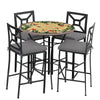 Carmel Hummingbird 42d Hight Dining w Milano Bar Chairs BK CS