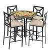 Carmel Hummingbird 42d Hight Dining w Milano Bar Chairs BK HB