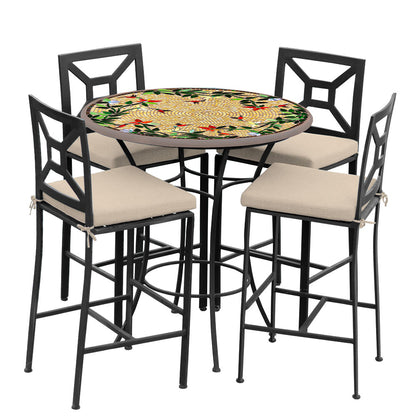 
                  Carmel Hummingbird 42d Hight Dining w Milano Bar Chairs BK HB - Image 6
                