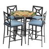 Carmel Hummingbird 42d Hight Dining w Milano Bar Chairs BK SPA