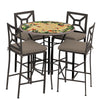 Carmel Hummingbird 42d Hight Dining w Milano Bar Chairs ESP COCOA