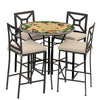 Carmel Hummingbird 42d Hight Dining w Milano Bar Chairs ESP HB