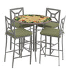 Carmel Hummingbird 42d Hight Dining w Milano Bar Chairs PEW CIL