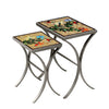 Carmel Hummingbird Nesting Table Set Pewter Frame