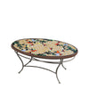 Carmel Hummingbird Oval Coffee Table Pewter Frame