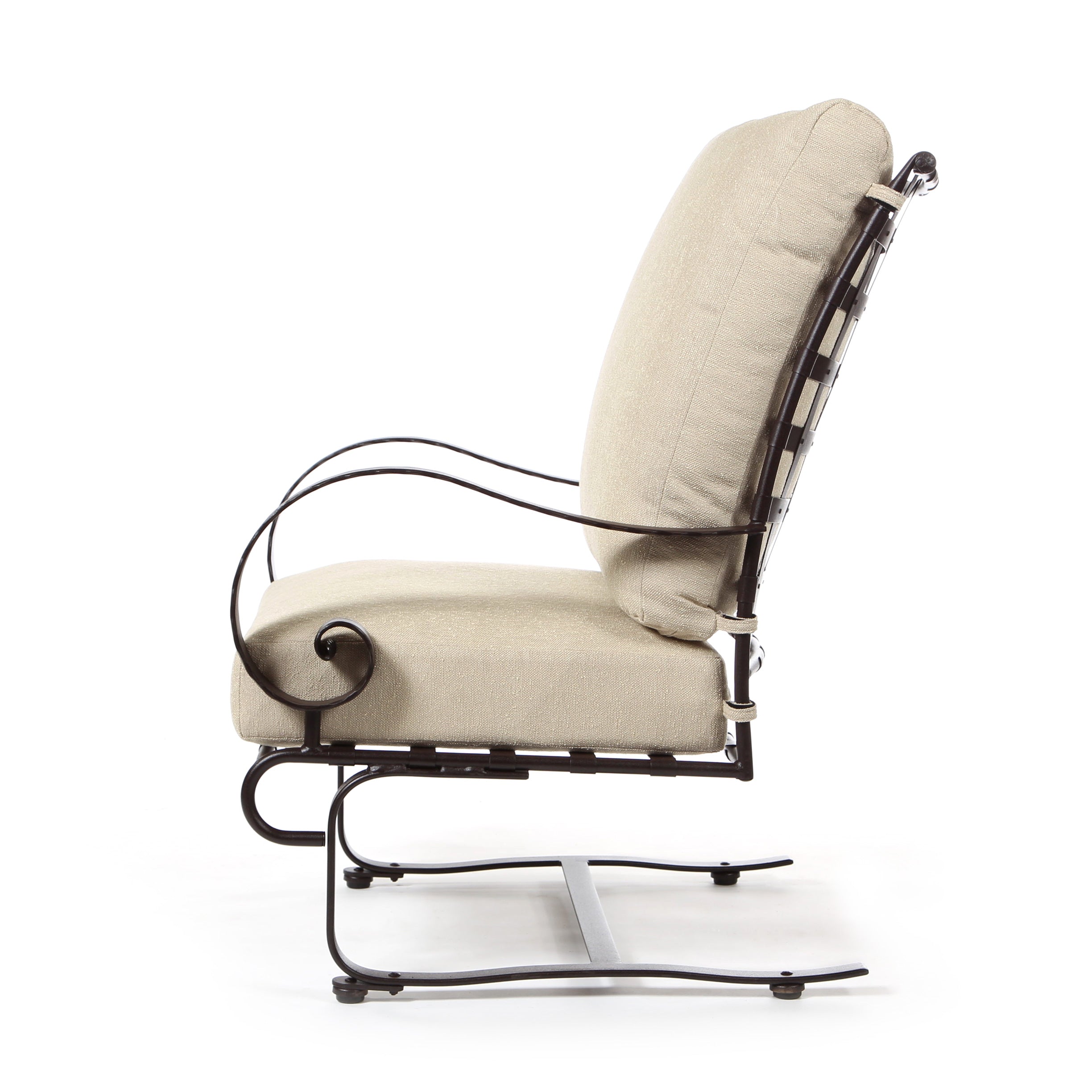 Spring Base Chair Classico High-Back Spring Base Club Chair by O.W. Lee | Wrought Iron ...
